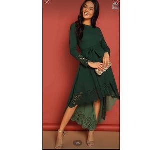 Long sleeve high low dress